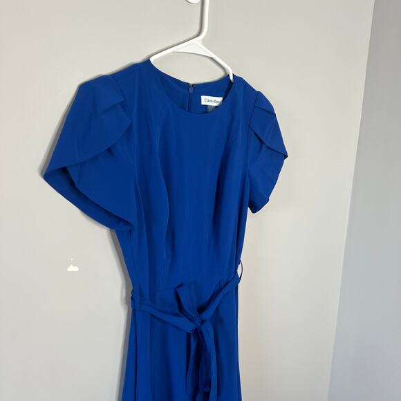 Calvin Klein Blue A-Line Dress Size 4 - Picture 5 of 13